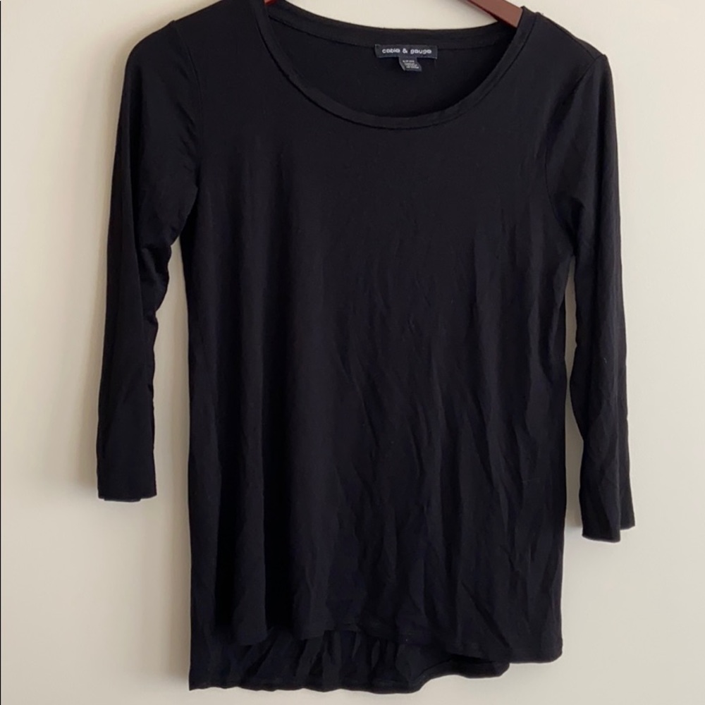 Cable and Gauge black basic shirt
